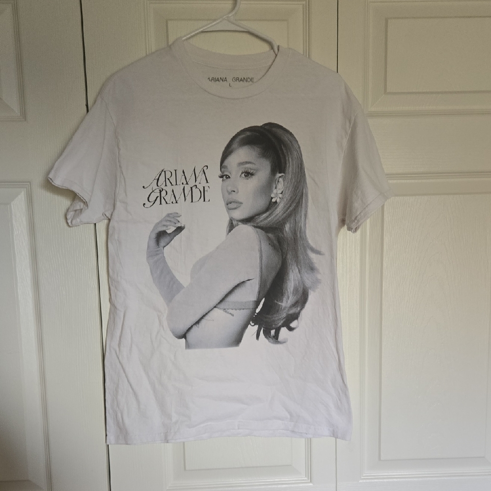 Ariana Grande White Short Sleeve Tee